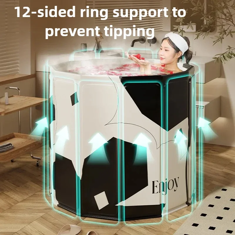 Foldable Adult Shower Bucket Full Body Soaking Bath Tub Household Baby Swimming Pool Sitting Bathing Bucket Portable Shower