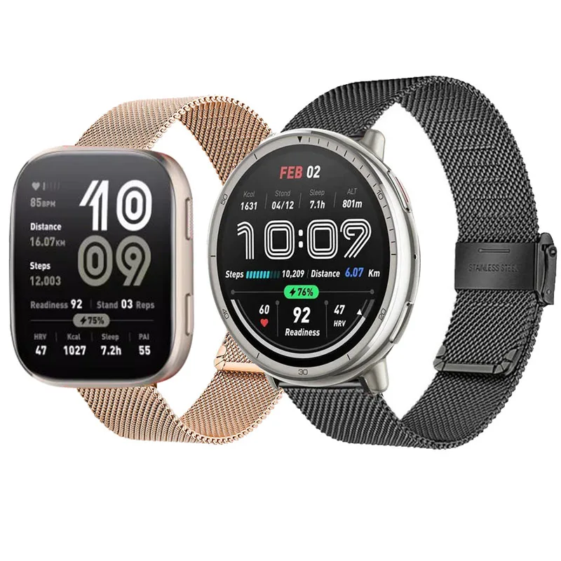 20mm 22mm pulseiras de relógio para amazfit active 2 pulseira smartwatch para amazfit bip 6/balance 2/gtr 4/bip 5 pulseira