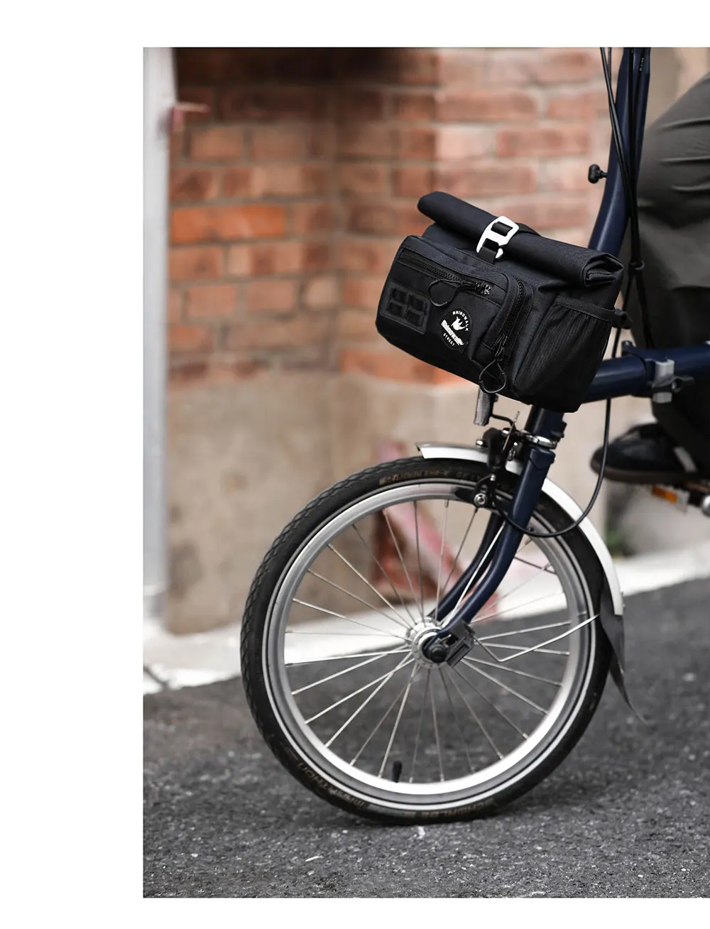 Rhinowalk Fahrrad-Lenkertasche, Schnellverschluss, mit Regenschutz, Schultergurt für Brompton Faltrad, Schultertasche, urbanes Radfahren – Detail 21