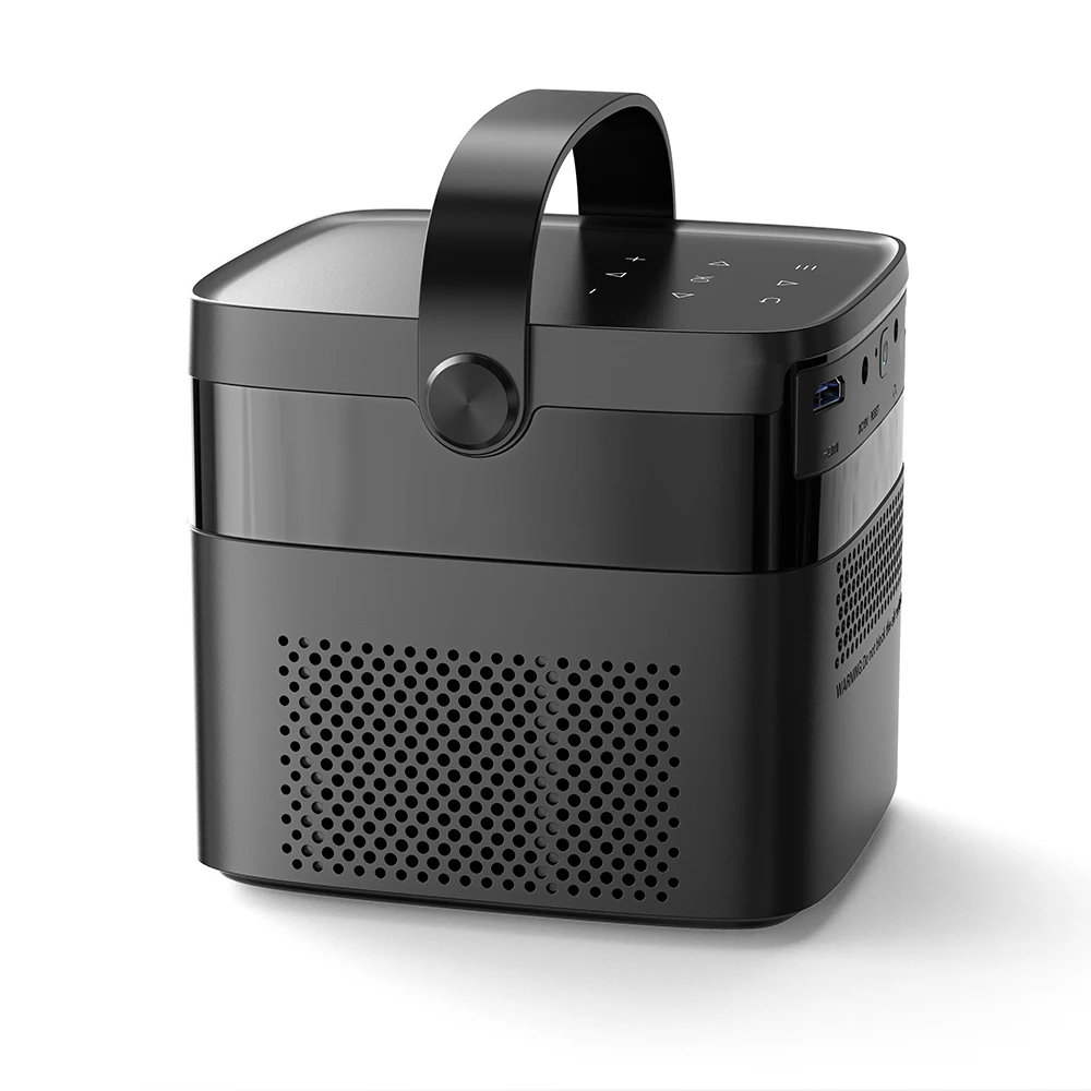 Smart Android 9.0 DLP Light Emitting Diode 3D full high definition native 1080P camping home mini projector outdoor cinema