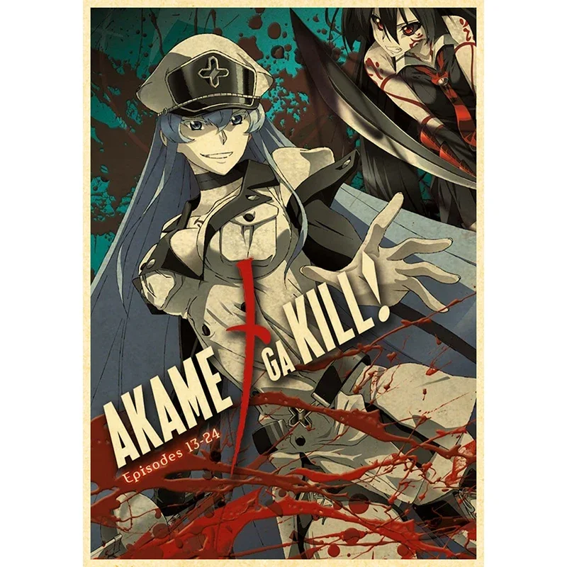 Akame Ga Kill Anime Poster Decor For Home Posters Room Wall Pictur Kraft Paper Retro And Prints Art Bar Cafe Stickers