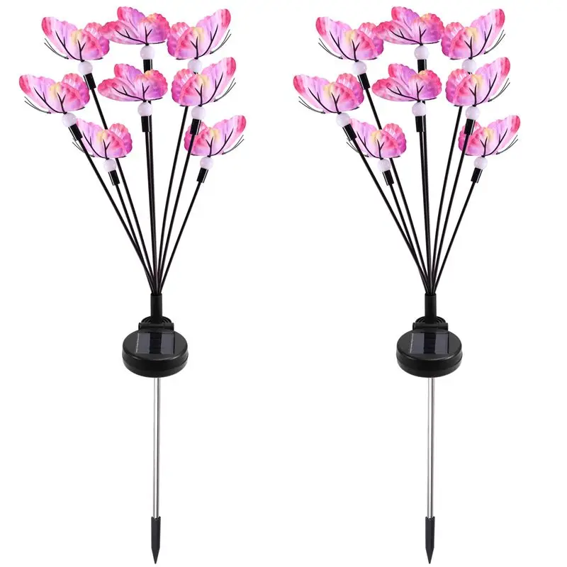 

ABSF Солнечные фонари-бабочки Светлячки-бабочки Светодиодные уличные водонепроницаемые фонари для газона Садовые пейзажные фонари 8-световые