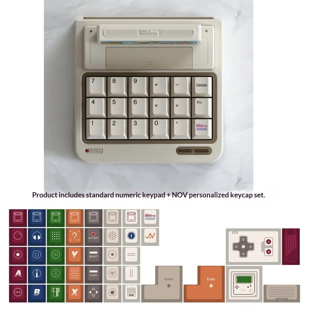 キーボード 80retros GB Pad 80 retros gb pad retro mini teclado fc gb estilo keycaps cnc