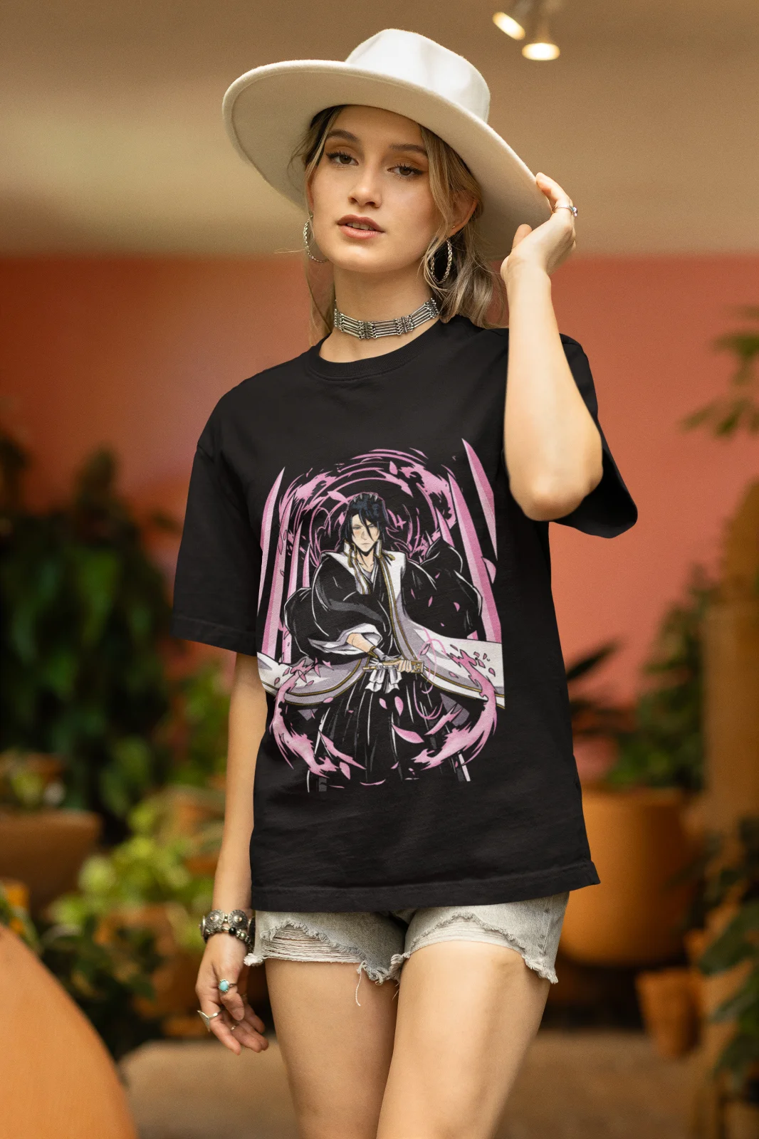 Byakuya Kuchiki camiseta Senbonzakura camiseta Bleach Anime camiseta Ichigo Rukia