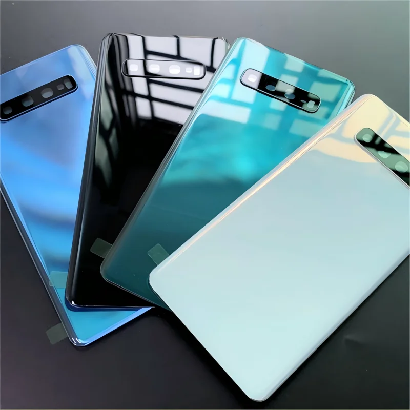 

Задний корпус для Samsung Galaxy S10 Plus 6,4 дюйма, зеркальная задняя крышка, ремонт, замена, крышка аккумулятора телефона с объективом камеры