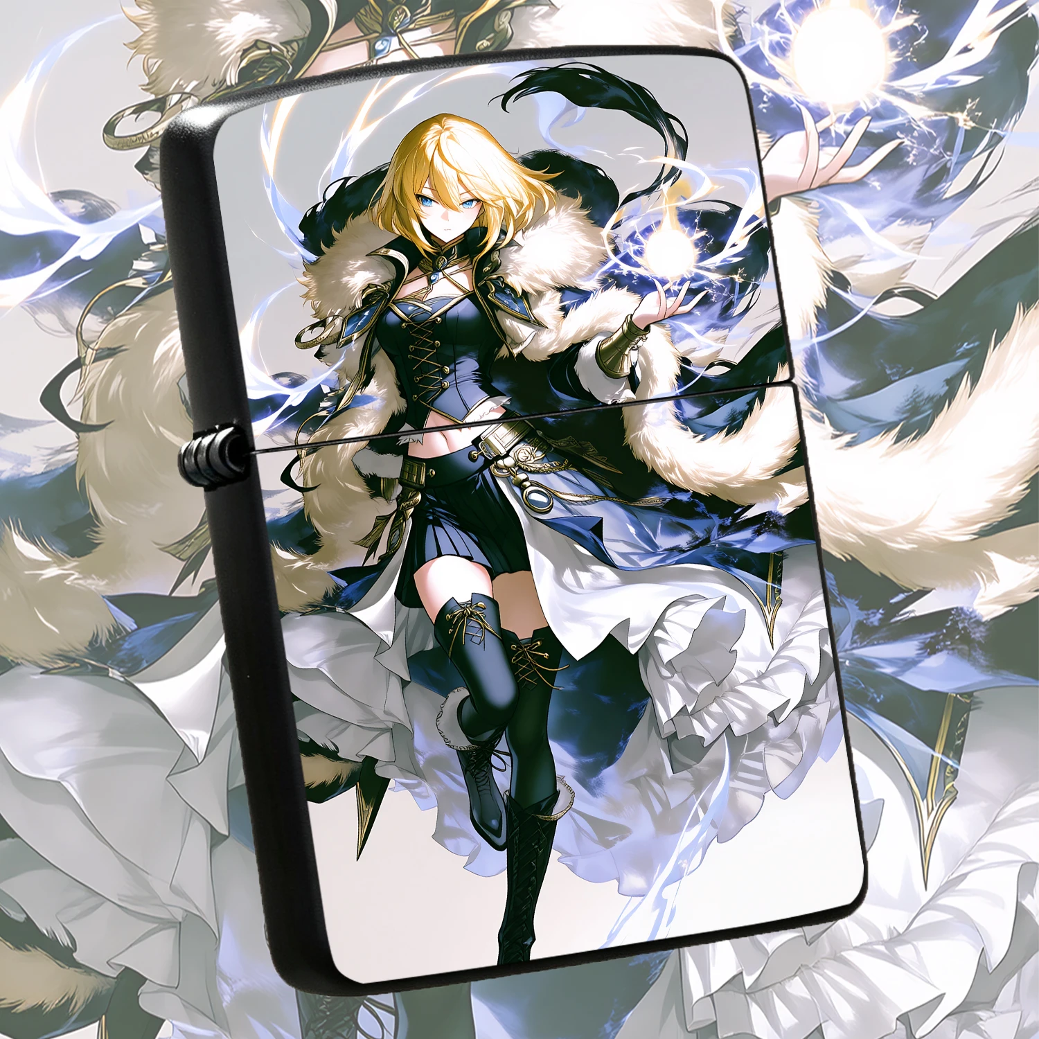 Trendy Anime Blonde Magic Girl Themed Lighter, Exquisite Printed Unique Stylish Design, Perfect For Daily Carrying, Parties, Collection, Gifting Scenarios, Delicate Eye-Catching Appearance, Great For Showing Personal Taste, Ideal Chic Prese