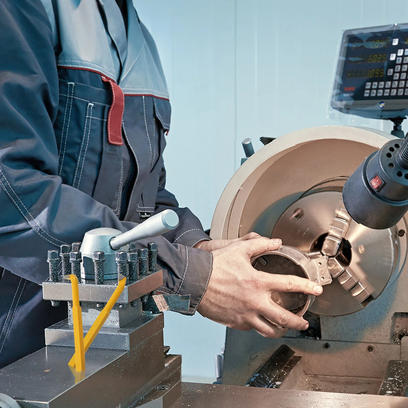 

1Set 8x8mm Yellow Carbide Tipped Lathe Cutting Tool Precision Alloy Turning Insert for Small Instrument Lathe Metalworking