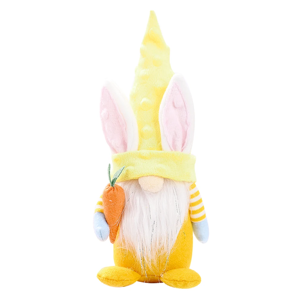 Easter Bunny Carrot Gnome Decoration Doll Plush Dwarf Home Party Decorations Kids Toys Easter Decor,