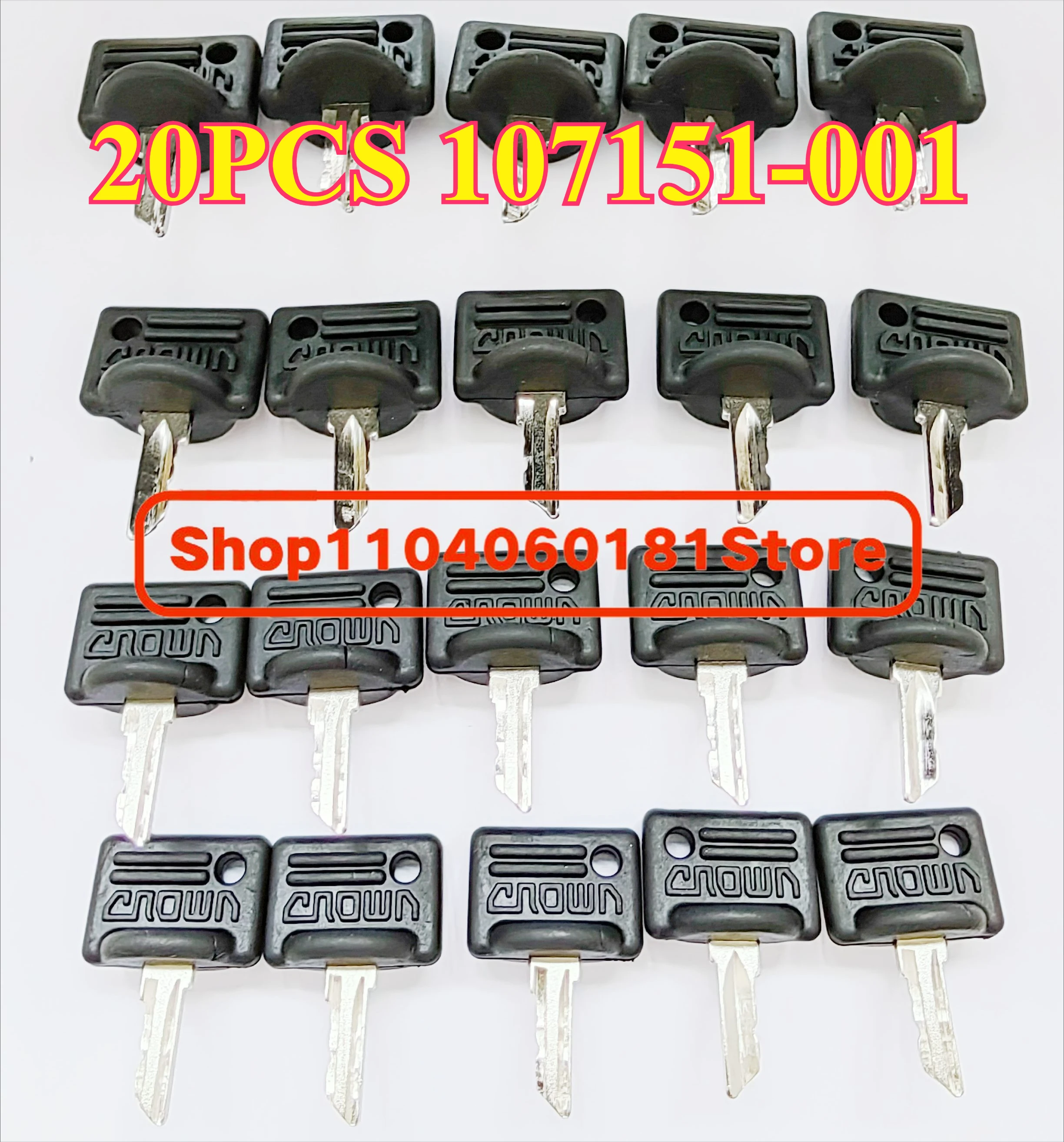 

20PCS 107151-001 Key Compatible 089216-001 with Crown Forklift PE3000 PE4000