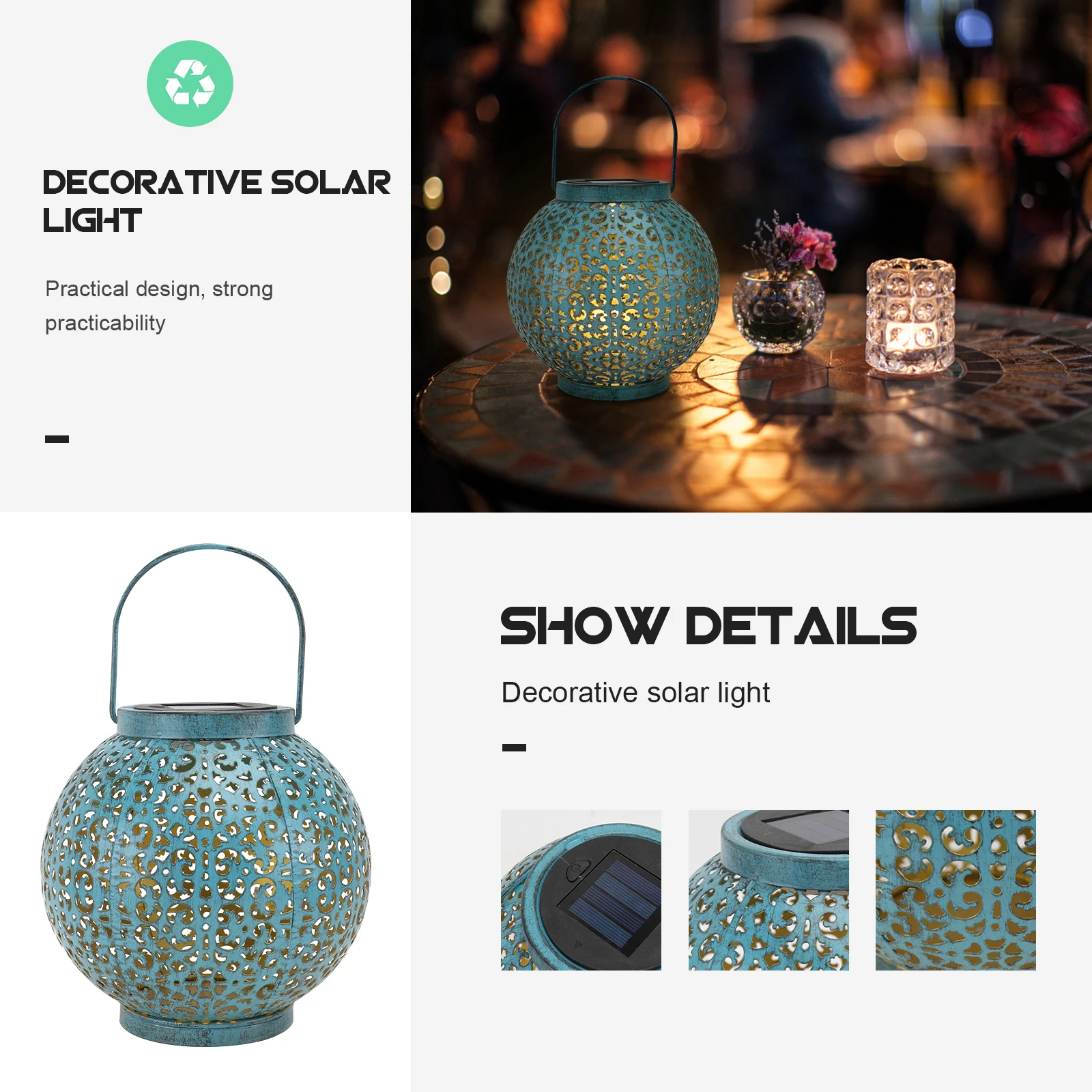 

Solar Hanging Durable Eco-friendly Light for Home Outdoor Hanging Lamp Garden Yard Outdoor Solar Lanterns Decor