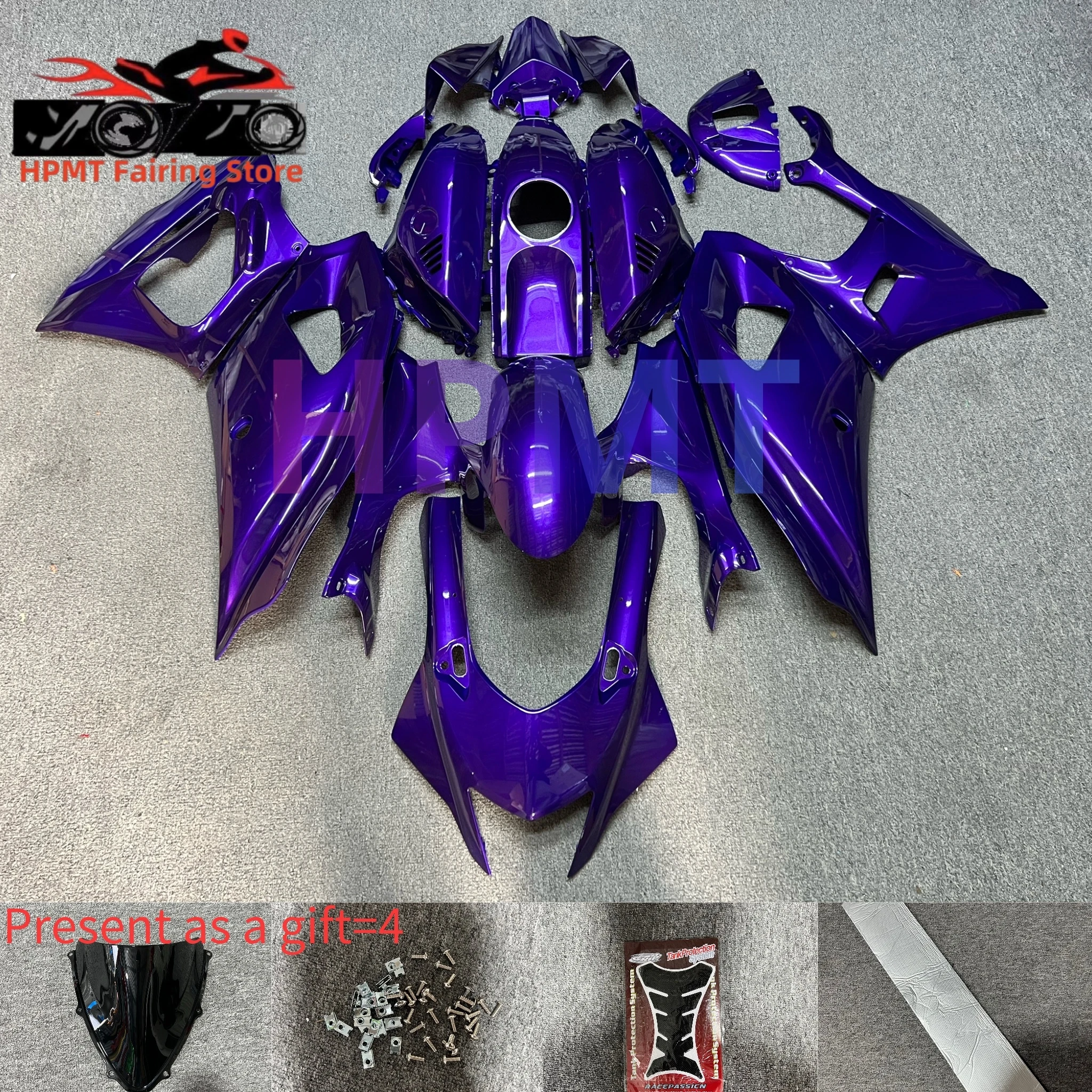 

НОВЫЙ Комплект обтекателей из ABS-пластика для мотоцикла YFZ-R7 2021-2024, YZF R7 2021 2022 2023 2024, комплект обтекателей кузова YZF-R7, фиолетовый