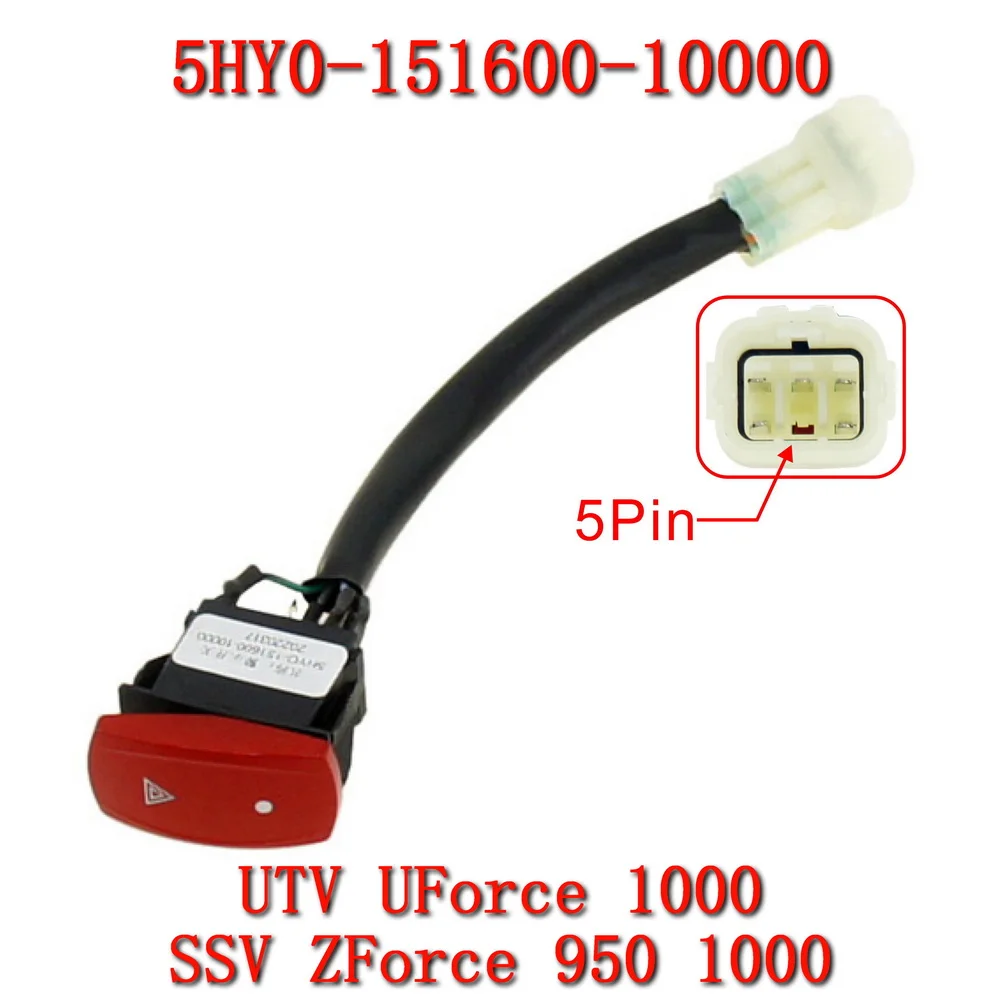 Interruttore di pericolo 5HY0-151600-10000 per CFMoto SSV CF1000US CF1000US-A CF1000UTR-B UTV CF1000UTR-3 CF1000UU