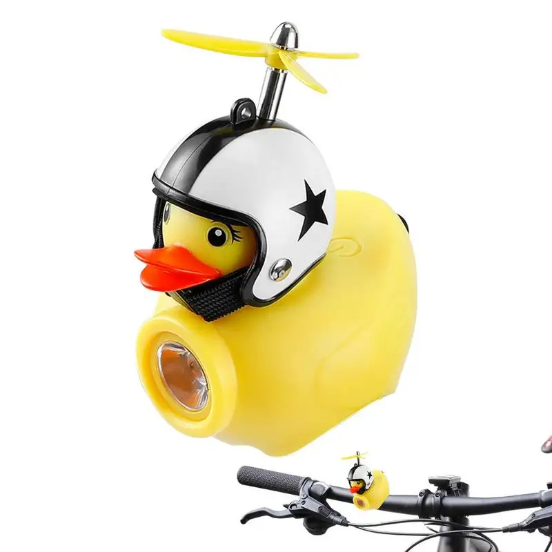 Bicycle Duck Bell With Light Duck Car Ornaments Cycling Accessories Helmets Decor Cycling Accessories Practical Light With Easy