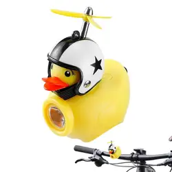 Bicycle Duck Bell With Light Duck Car Ornaments Cycling Accessories Helmets Decor Cycling Accessories Practical Light With Easy