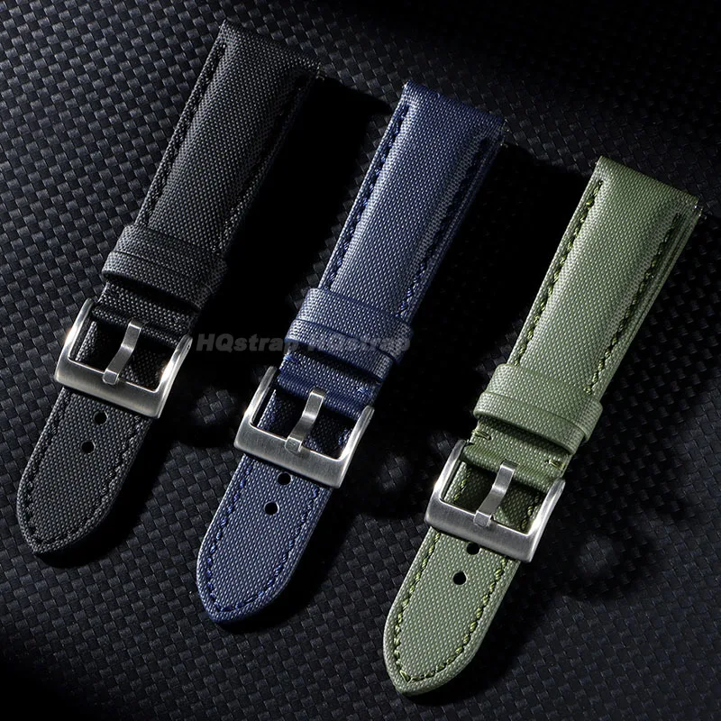Cinturino per orologio in nylon con tela di vela da 18mm 20mm 22mm per Omega per cinturino in pelle Seiko Accessori per orologi con cinturino impermeabile a sgancio rapido