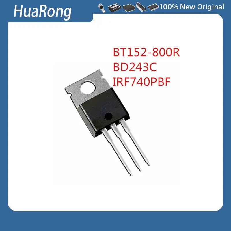 50pcs/lot  BT152-800R   BT152-800   BT152     BD243C  BD243     IRF740PBF  IRF740     TO-220-3