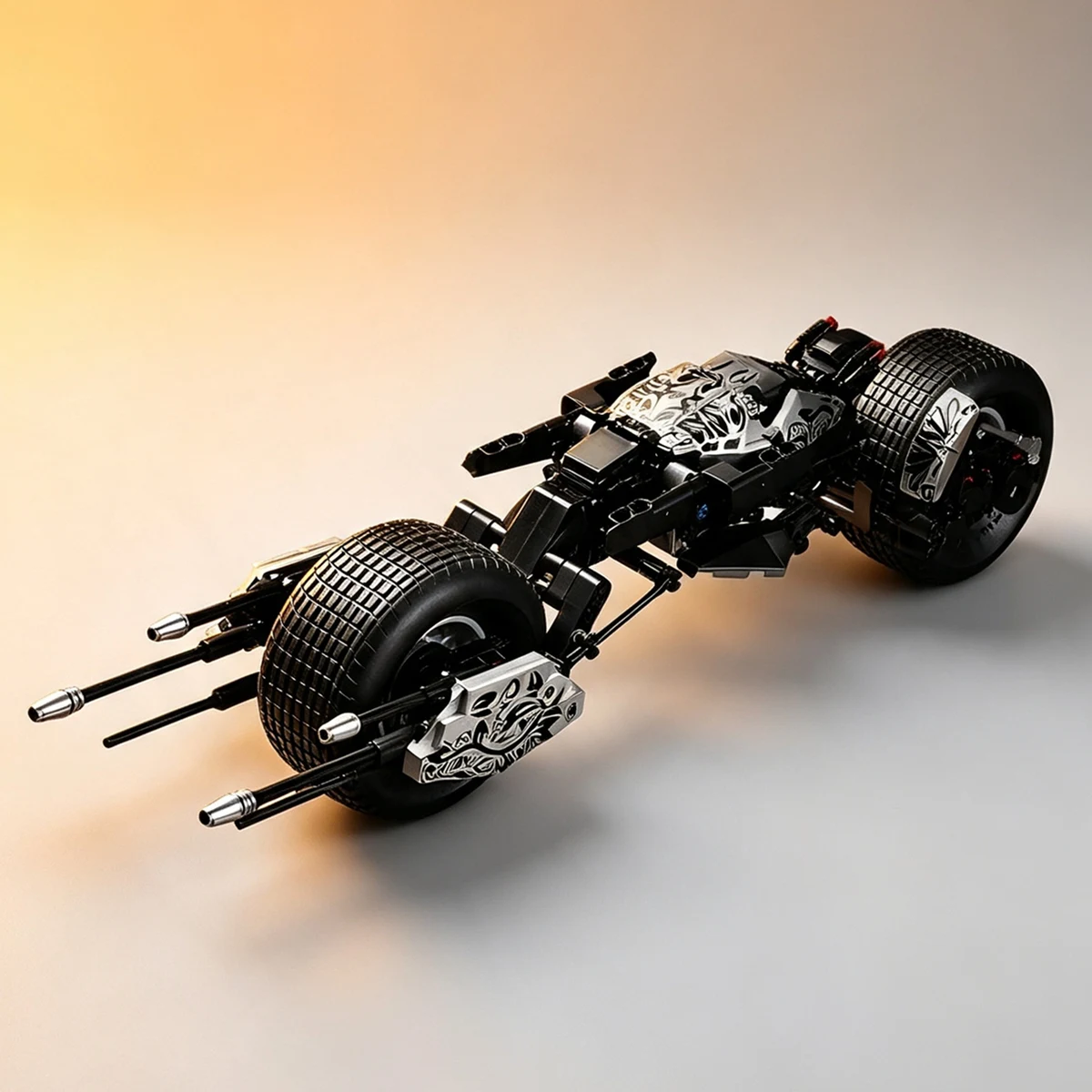 Décoration créative pour la maison, modèle de moto Batman MOC, blocs de construction techniques, véhicule de super-héros, cadeaux d'anniversaire, jouet en briques