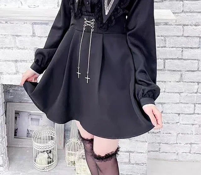 Japanese Mine Mass-Produced Cross Suspender Skirt 2024 Summer Clothes New Fashion High Waist Slimming Lolita Skirt Mini Skirts