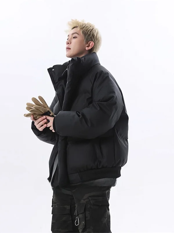 

Мужская теплая куртка Chipotle из искусственной кожи с хлопковой подкладкой, свободного кроя, на молнии, с длинными рукавами, повседневная