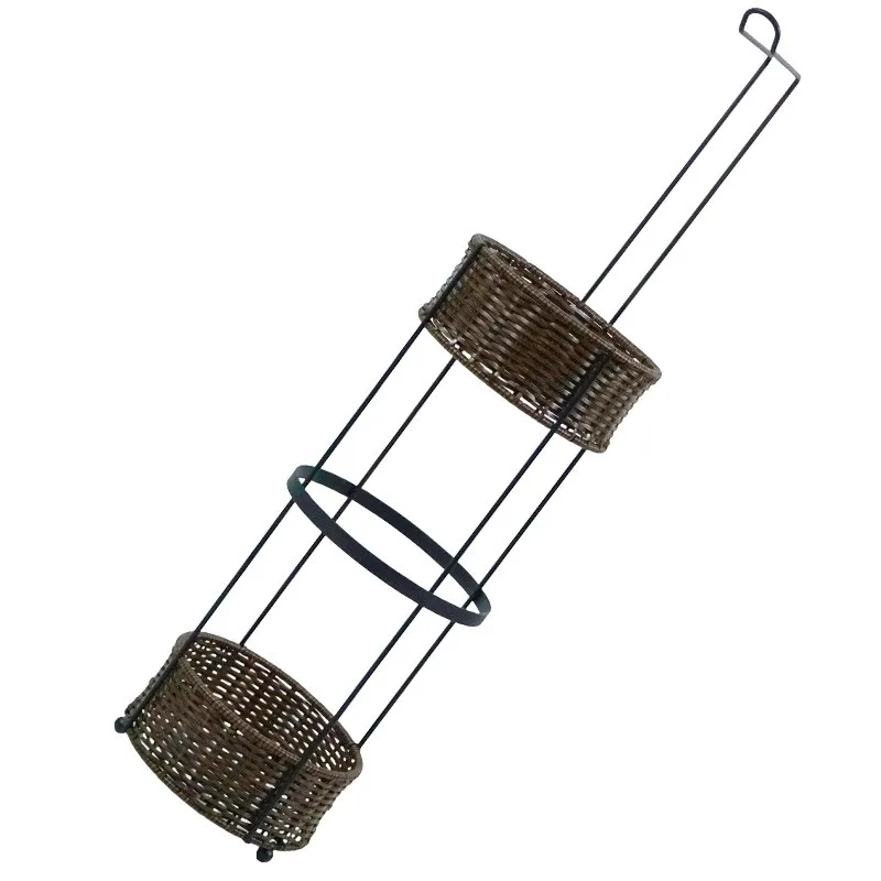 

A58Z Портативный дизайн, держатель для туалетной бумаги без сверления, отдельно стоящий современный полиэтиленовый ротанг и углеродистая сталь, подходит для ванной комнаты и кухни