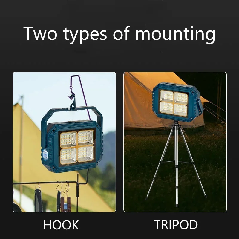 Outdoor camping lights solar charging lights LED household emergency lights, night market street stall lights and garden lights