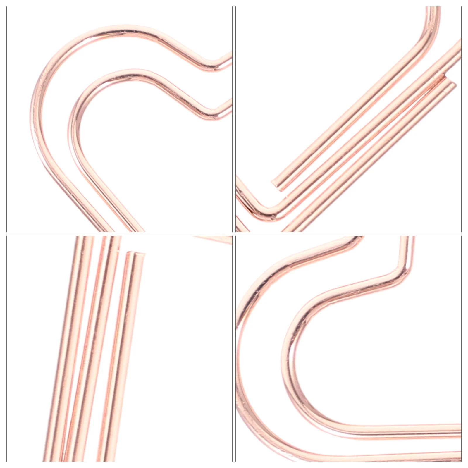 

100pcs Heart Shaped Paper Clips Metal Small Office Paperclips For Document File Creative Stationery Decorative Student Organizer