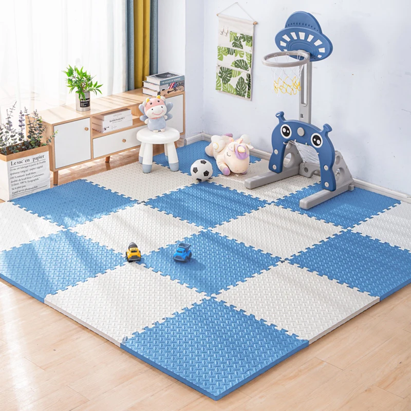 Puzzle en polymère pour enfants, mousse de carreaux, jeu de bébé, tapis pour enfants, équipement d\'entraînement à domicile, rembourrage de sol pour