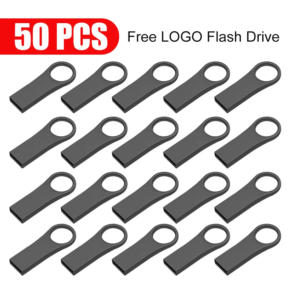 

50Pcs/Lot Pendrive 64Gb Memory USB Stick 32Gb 4Gb Metal Usb Flash Drive 128Gb Pen Drive 2Gb 8Gb Usb Stick 16 Gb Gift Custom Logo