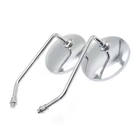 Round Shape Motorcycle Side Mirrors for Honda Yamaha Suzuki Lifan Dayun Haojue Loncin Haojin 8/10mm Silver Rear View Glasses