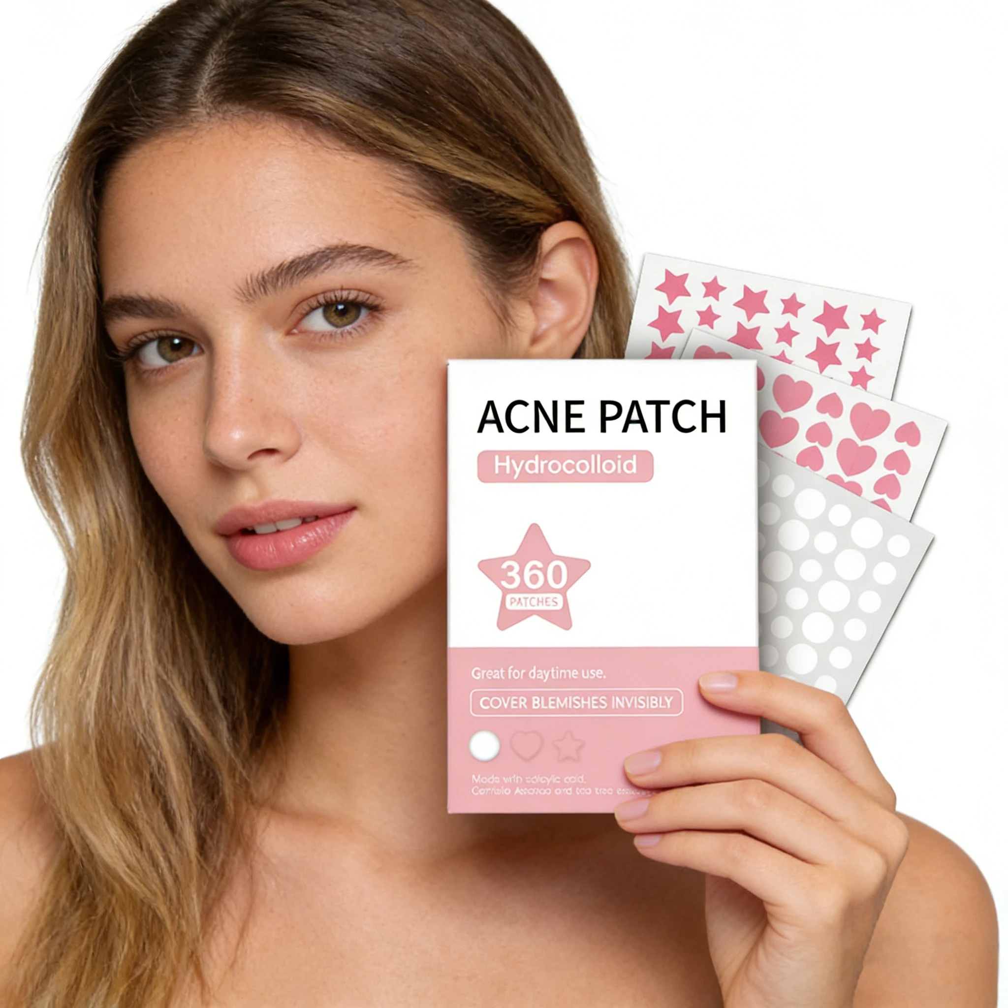 360Pcs Colorful Invisible Pimple Removal Anti-Acne Hydrocolloid Patches Spots Marks Concealer Beauty Makeup Tool Repair Sticker