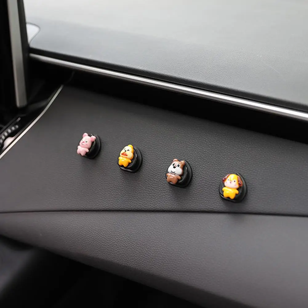 Animal Shape Car Hook Cute Car Self-Adhesion Creative Storage Hook Car Decoration Auto Multifunctional Interior Accessories