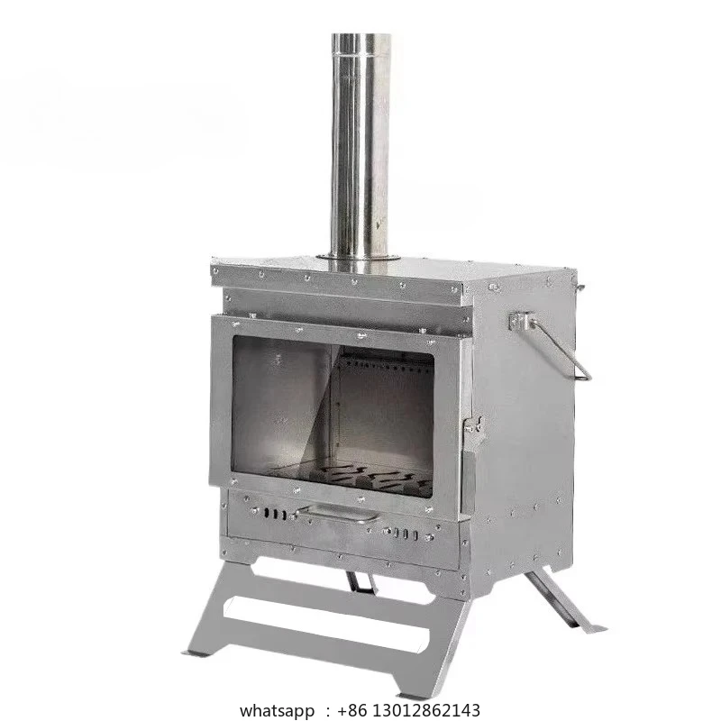 

Compact Portable Stainless Steel Wood-Burning Stove for Outdoor Camping & Hiking for Grilling Adventures