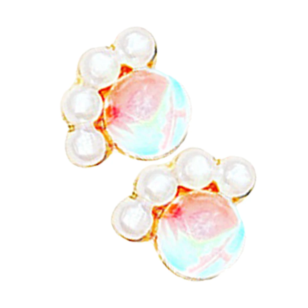 

Pearl Crystal Ear Studs Fashion Artificial Pearl Earrings for Women Lightweight Daily Wear Casual Formal Dress Accessories