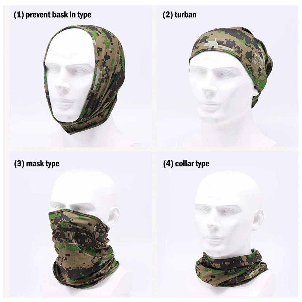 UV Protection Ice Silk Face Cover Neck Tube Outdoor Sports Bandana Scarf Breathable Hiking Scarf Neck Gaiter Bandana