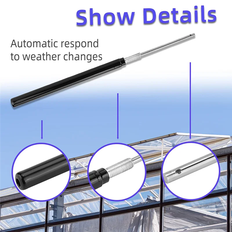 Durable Garden Tool Single Spring Automatic Greenhouse Window Opener Solar Heat Sensitive Garden Ventilation Vent Openers