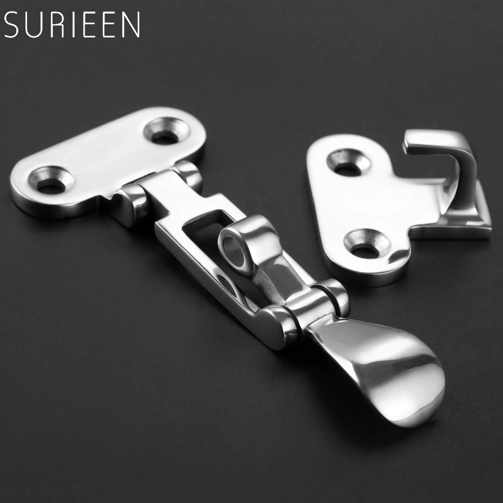 1Pc Marine Stainless Steel 316 Boat Deck Anti-Rattle Locker Hatch Latch Clamp Fastener Hardware Boats Yacht Accessories 105*50mm