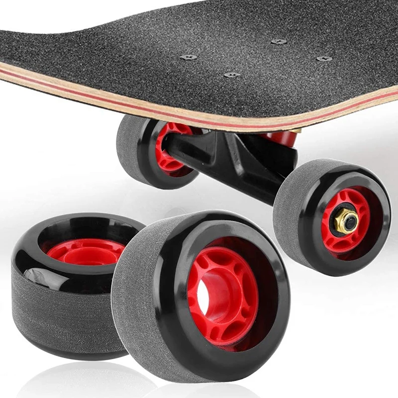 4 Pcs Long Board Wheel Durable 75-85A PU Skateboard Wheels Good Mobile Control Ability Cruising Board