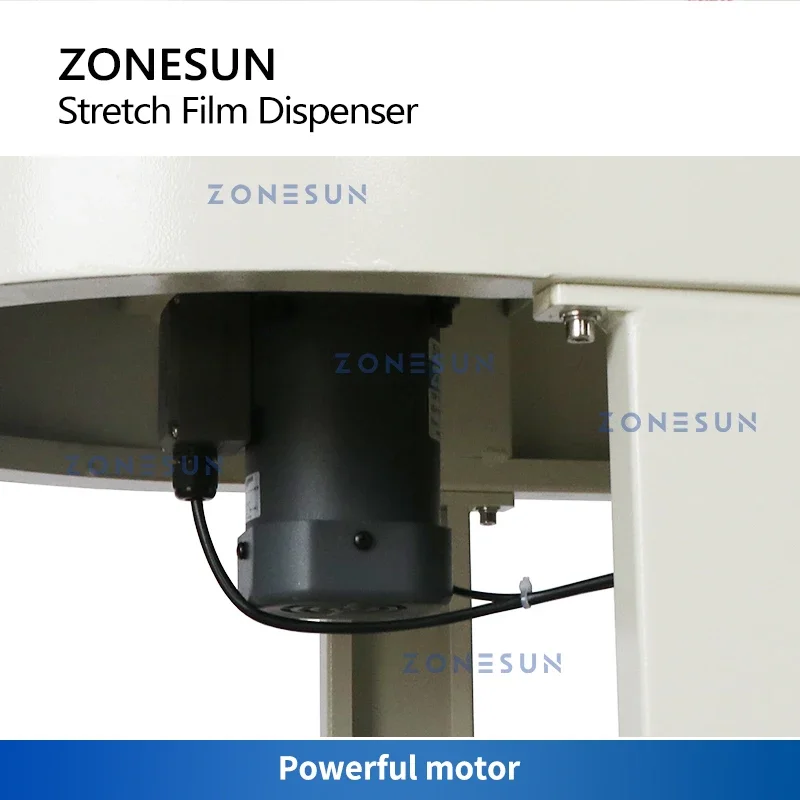 ZONESUN ZS-DBC800 التلقائي تمتد فيلم موزع القرص الدوار صندوق كرتوني البليت آلة التغليف حزمة آلة سحب الفيلم
