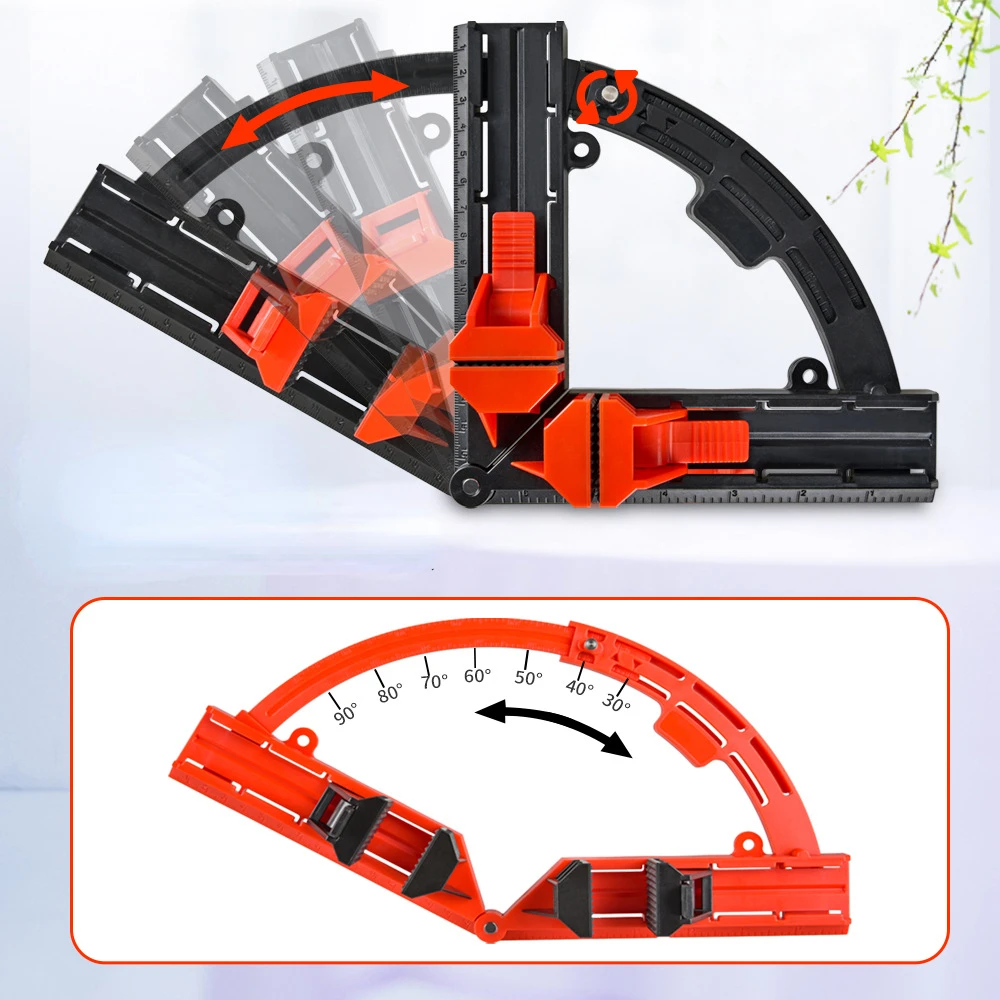 

Woodworking Hand Tool Pipe Clamp90° Woodworking Corner Frame Clamp Adjustable Expandable ABS Plastic Picture Framing
