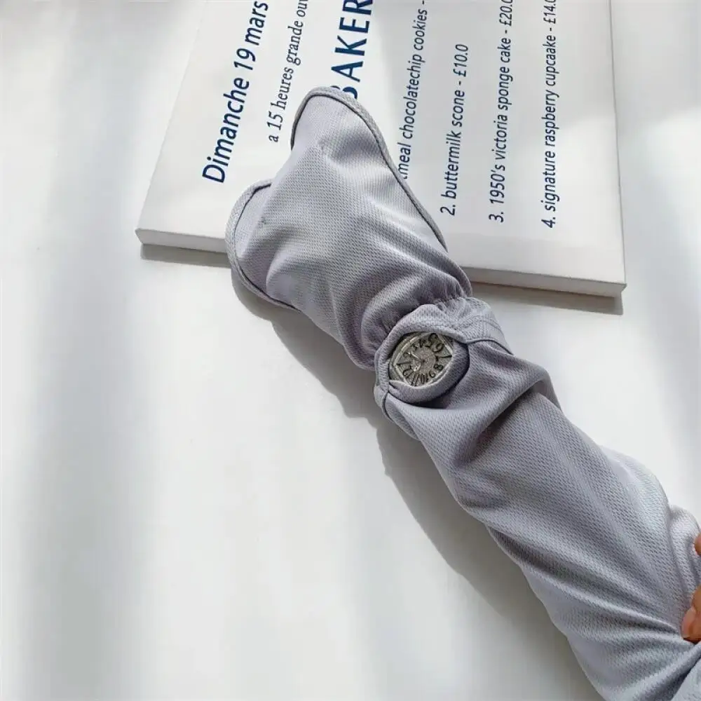 1 Pairs مكافحة حروق الشمس كم الصيف الأشعة فوق البنفسجية الشمسية أكمام أذرع تبريد المرأة القيادة الشمس حماية طويلة الأكمام الأصفاد قابل للتعديل