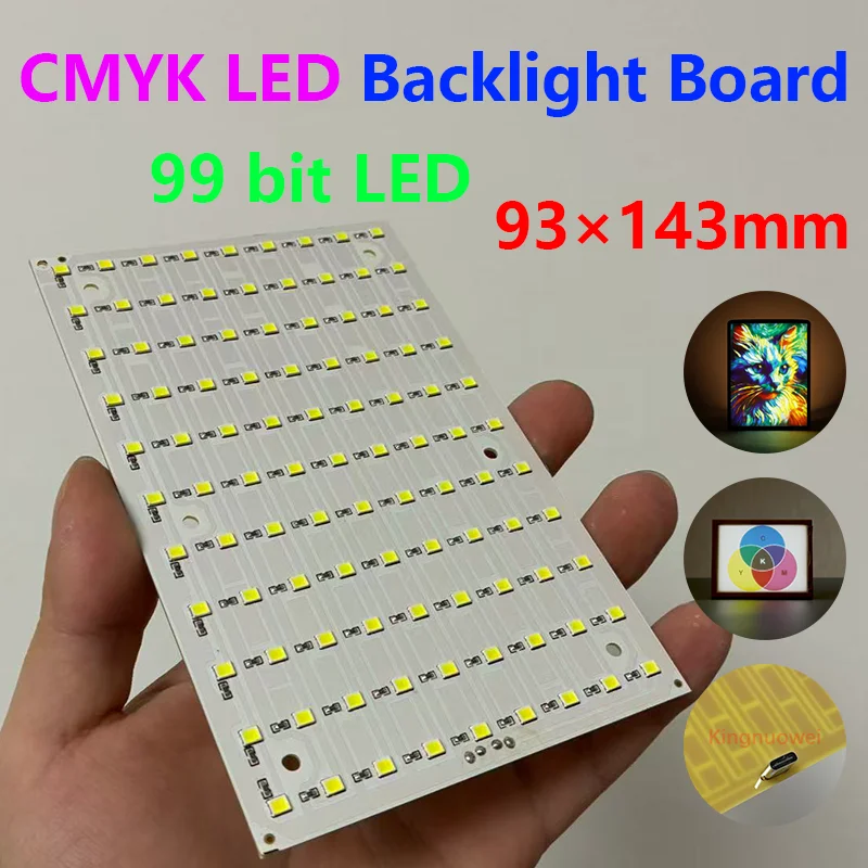 

For Bambu Lab Lithophane Led Panel CMYK LED Backlight Board PLA Basic CMYK Lithophane Bundle 3D Print Lithophane Photo 93*143