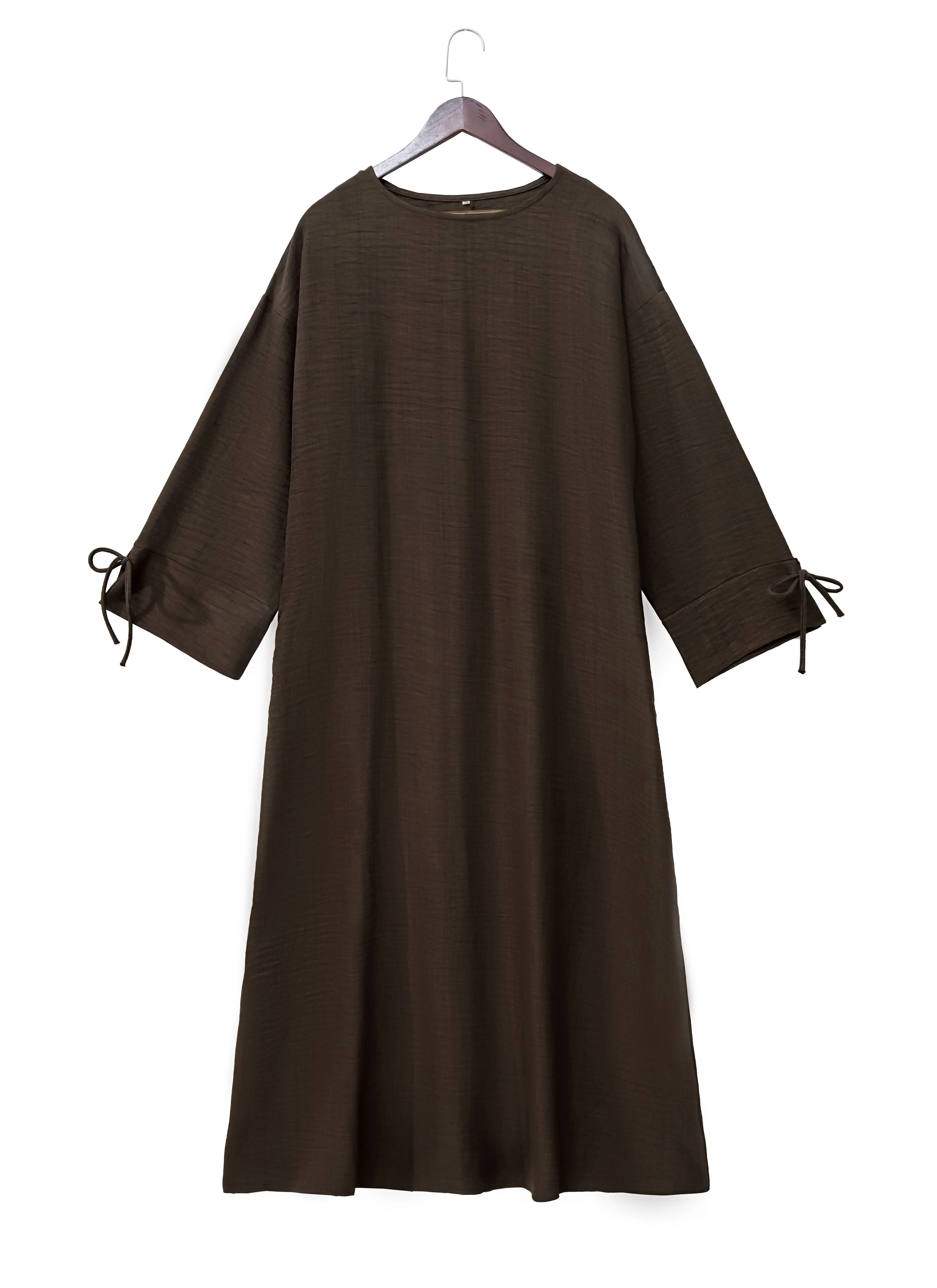 2025 ใหม่ขายร้อนผู้หญิงมุสลิมสีน้ําตาลเข้ม Abaya อิสลามเหมาะสําหรับแฟชั่นเจียมเนื้อเจียมตัวในตะวันออกกลางเช่น UAE และซาอุดีอาระเบีย