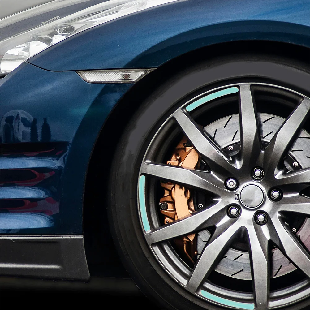 

40Pcs Reflective Car Wheel Rim Stickers Night Light Effect Waterproof Adhesive Decals for Cars Motorcycles Electric Vehicles