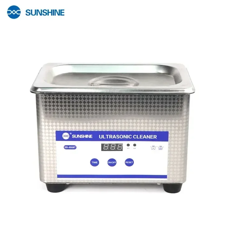 SUNSHINE SS-6508T 800ml Portable Touch Screen Digital Ultrasonic Cleaning Machine SUS304 Stainless Steel Cleaning Machine