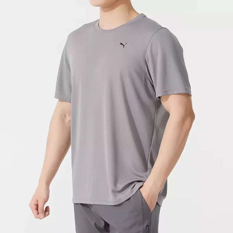 プーマ-tシャツ-メンズ-夏新作-フィットネスウェア-スポーツジャケット-ランニング-トレーニング-ラウンドネック-半袖-520759-62