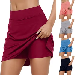 2024 S-4xl Skirt Ladies Large Size High Waist Slim Slimming Short Skirt A-Line Shorts Tennis Sports Short Skirt Women