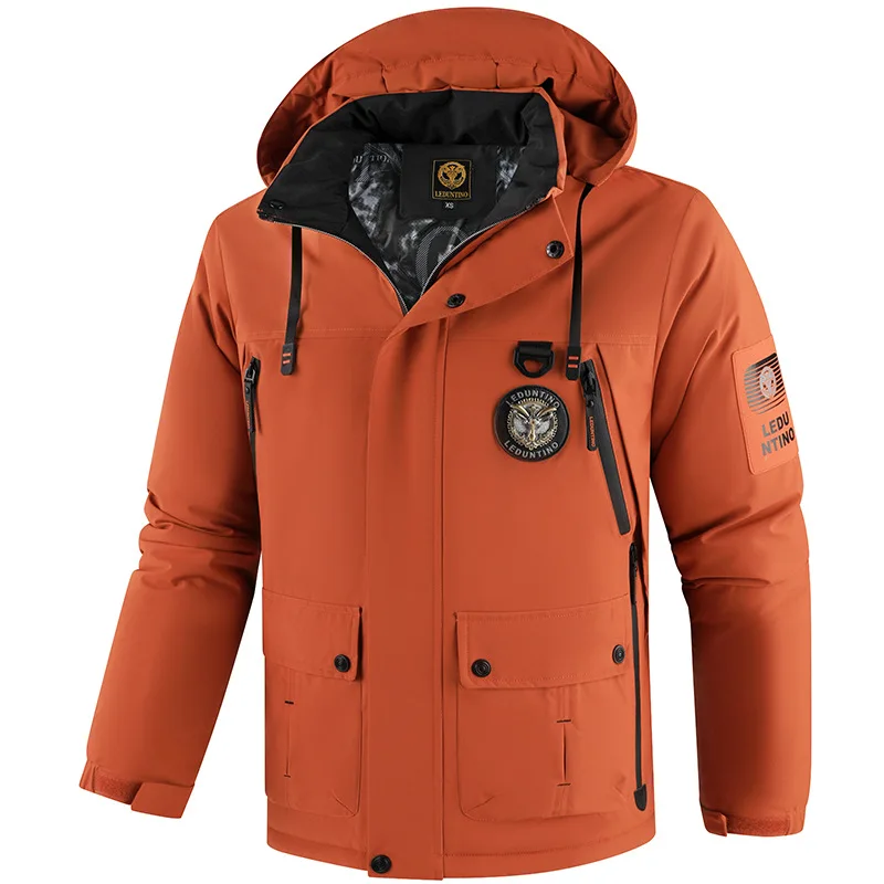 

2025 Men's Large-Sized Hooded Cotton-Padded Jacket Casual Winter Outdoor Multi-Bag Thickened Trendy Coat