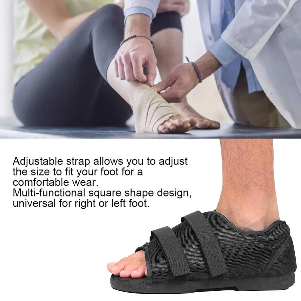 

Adjustable Medical Walking Boot With Straps Post Injury Surgical Foot Cast Durable Toe Orthopedic Support Brace Fracture Recover