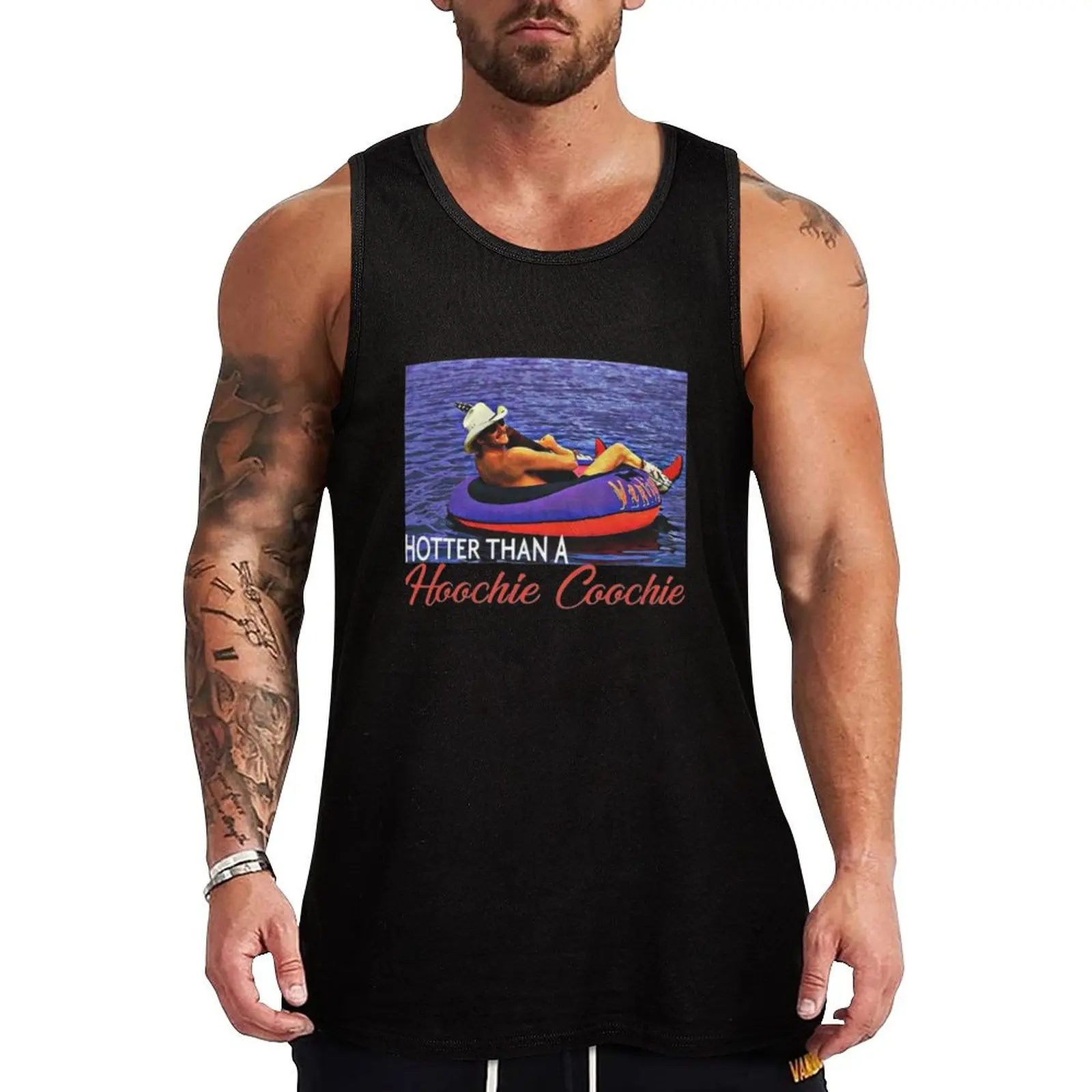 Hotter Than A Hoochie Coochie Chattahoochee Alan Tank Top Sports clothing sleeveless vests Body man