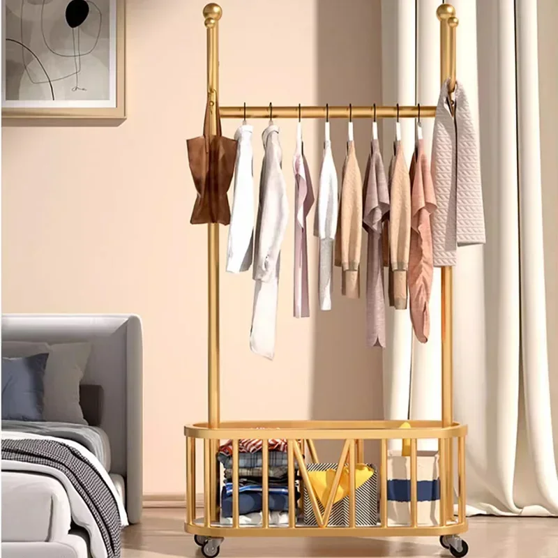Living Room Clothes Hanger Storage Clothes Gold Rack Hat Stand Modern Shelves Burro Ropa Perchero Clothing Store Furniture